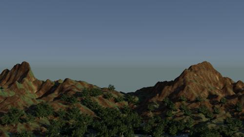 Mountain Range With Trees preview image